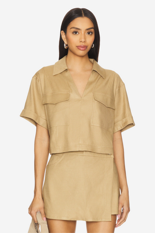 Deborah Skort Linen Blend Safari