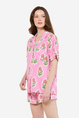 Floret Pajama Shorts Set