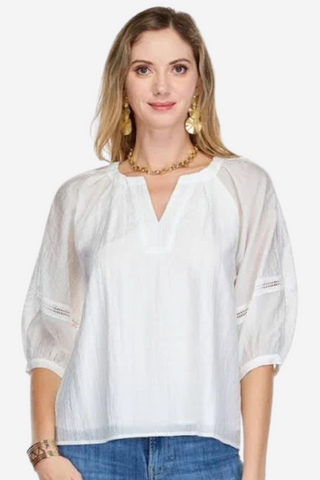 TRIMMED PEASANT TOP
