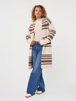 Cardigan w/ Horizontal Stripe