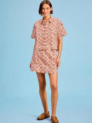 The Mini Skirt - Brick Bloom