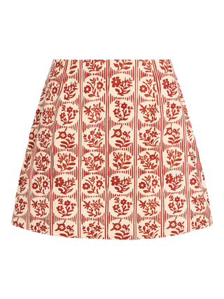 The Mini Skirt - Brick Bloom
