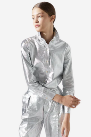 San Marino Metallic Linen Shirt