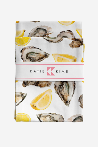 The World Is Your Oyster Tea Towel Set Yellow