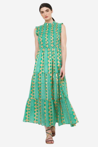 Sleeveless Smocked Maxi