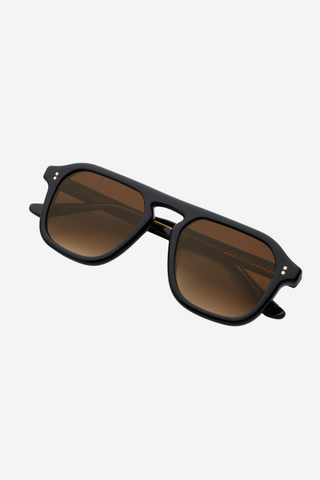 Zander Sunglasses Black + Black Tea