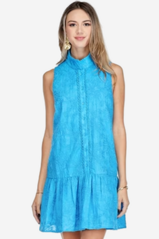 HIGH NECK TRIM DRESS