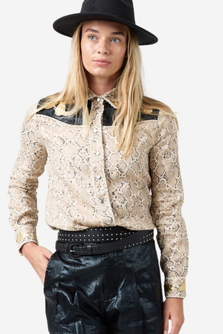 Far West Metallic Linen Shirt