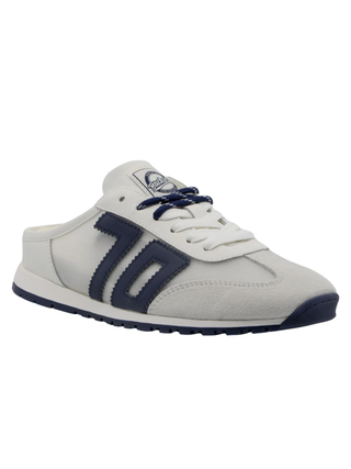 Venice Slide Sneaker in White Navy