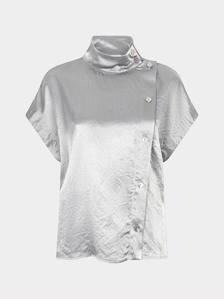Blouse w/ Wide Buttons Acetate