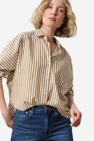 Dolman Sleeve Button Down Shirt
