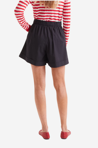 Black Button Shorts