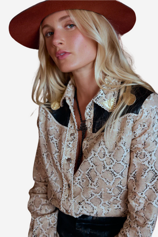 Far West Metallic Linen Shirt