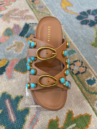 Enamel Embellished Sandal