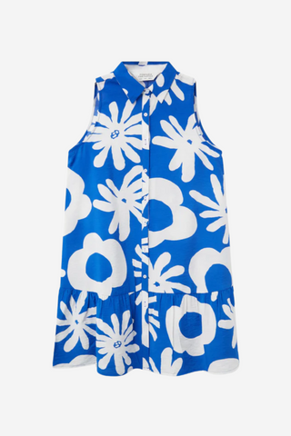 Bluet Blue Floral Short Dress
