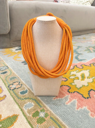 Slub Strand Necklace Orange