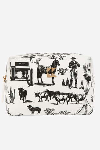Classic Accessory Bag in Marfa Toile Black