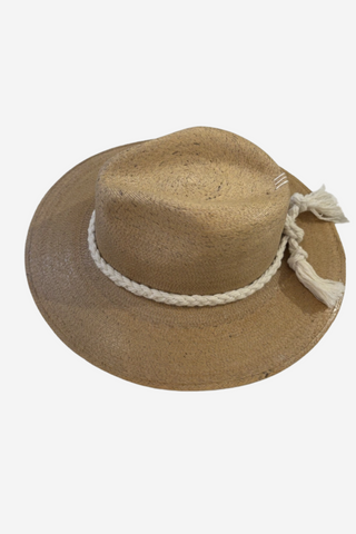 Natural Palm Hat -Cream Braid