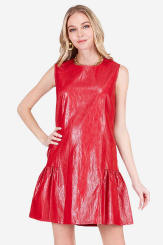 Flounced Hem Sleeveless Dress