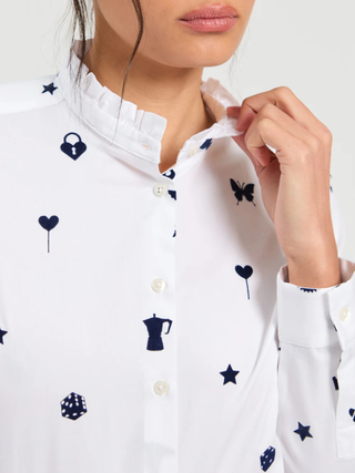 Andy Flocked Blouse