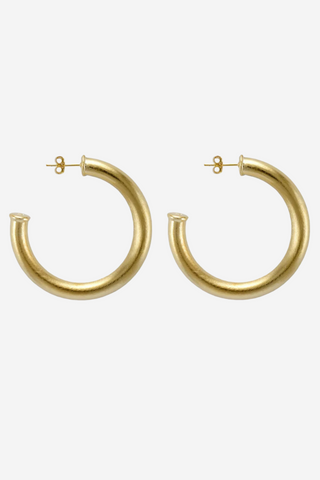 CHANTAL HOOPS BRUSHED GOLD