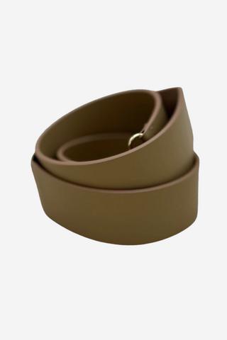 Brown Genuine Leather Stretch Belt