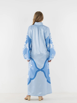 Fiona Dress - Dutch Tile