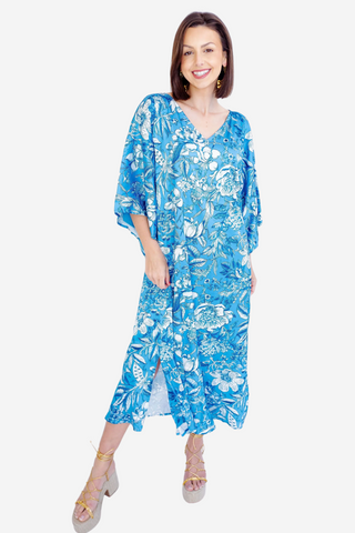 Goldie Maxi Dress - Blue Peony
