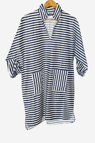Preppy Dress - Navy Stripes