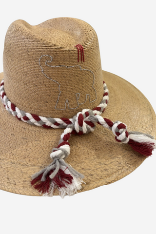 Natural Palm Hat - Alabama Elephant