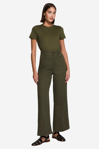 Stretch Twill Wide Leg