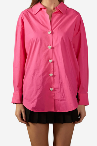 Heart Button Down Blouse