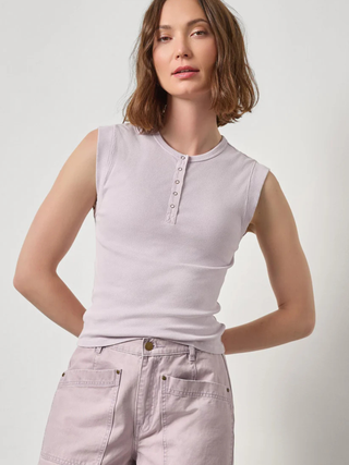 Sunwashed Cap Sleeve Henley