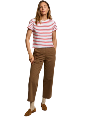 Everett Jersey Stripe Boxy Crewneck Tee