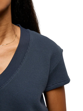 Jada Waffle Vneck Tee