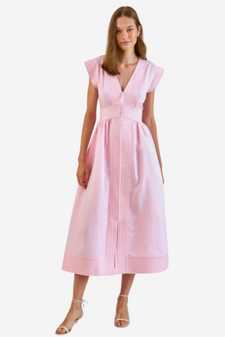 April Dress Zipper Front Midi
