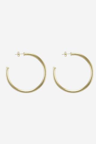 PETITE EVERYBODY'S FAVORITE HOOPS 1.5" BRUSHED GOLD