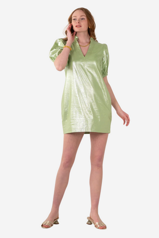 Hampton Mini Dress - Opal Green