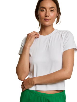 Fitz Viscose Ribbed Crewneck Tee