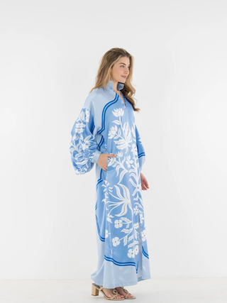 Fiona Dress - Dutch Tile