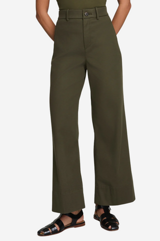 Stretch Twill Wide Leg