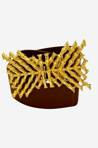 Crisscross Bamboo Interchangeable Belt Buckle