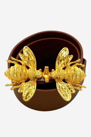 Double Bees Interchangeable Artisan Belt Buckle