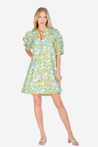 Front Yokes Trim Dress