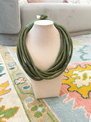 Slub Strand Necklace Sage Green