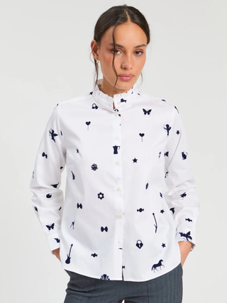 Andy Flocked Blouse