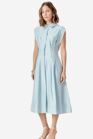 Contrast Stitch Midi Dress