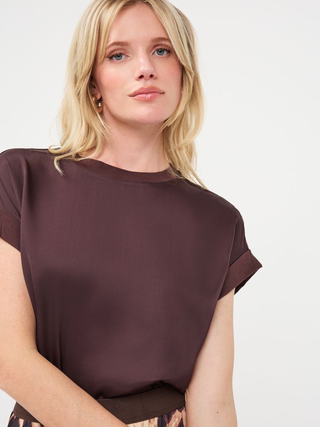 T-Shirt Roll Up Slve Satin