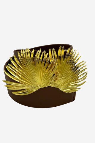 Palm Frond Interchangeable Belt Buckle