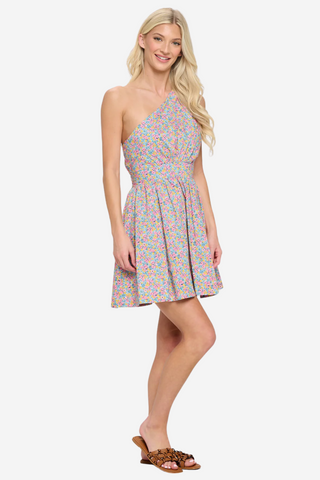 Mykonos Meadow One Shoulder Dress